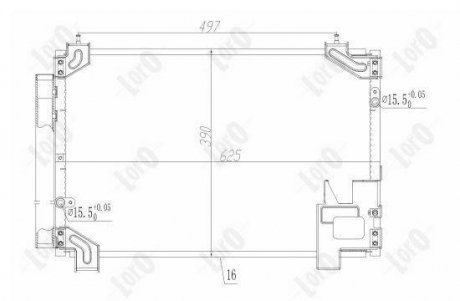 Радиатор кондиционера с осушителем Toyota Avensis, Corolla LORO 0510160038