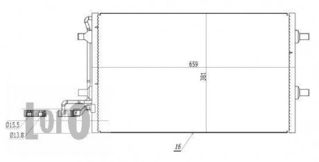 Радіатор кондиціонера LORO 0520160009