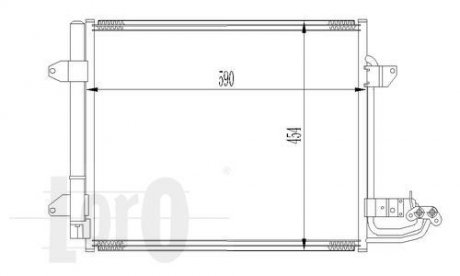 Радіатор кондиціонера Caddy 04-/Touran 03- Volkswagen Caddy, Touran LORO 053-016-0017