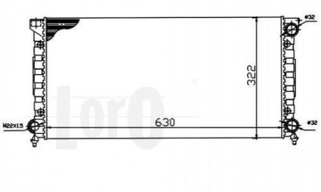 Радиатор охлаждения Volkswagen Passat LORO 0530170024