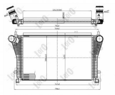 Купить Iинтеркулер Seat Leon, Audi A3, Skoda Octavia, Volkswagen Golf, Audi TT, Volkswagen Passat, Skoda Superb, Volkswagen Touran, Tiguan LORO 0530180014 (фото1) подбор по VIN коду, цена 5242 грн.