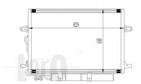 Радіатор кондиціонера з осушувачем Mercedes S211, W211, C215, W220, CLS-Class LORO 0540160007A