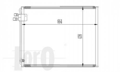 Купити Радіатор кондиціонера Mercedes W210, S210 LORO 0540160011 (фото1) підбір по VIN коду, ціна 2961 грн.