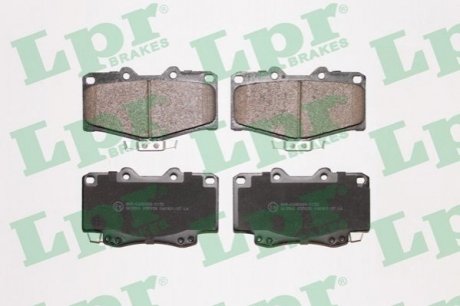 Комплект тормозных колодок из 4 шт. дисков Toyota Land Cruiser, 4-Runner, Hilux, Previa LPR 05P058