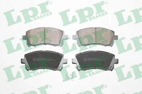 Купить Комплект тормозных колодок из 4 шт. дисков Subaru Impreza, Forester, Legacy, Outback LPR 05P713 (фото1) подбор по VIN коду, цена 700 грн.