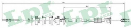 Трос сцепления LPR c0005C