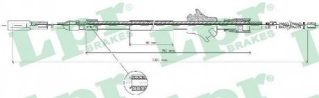 Купить Трос ручного тормоза Audi 100 LPR c0030B (фото1) подбор по VIN коду, цена 339 грн.