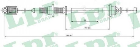 Трос акселератора LPR c0131A