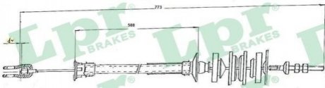 Трос сцепления LPR c0167C