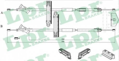 Трос ручного тормоза Ford Focus LPR c0225B