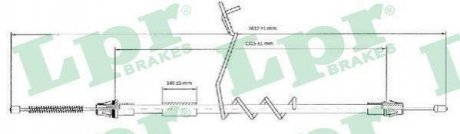 Купить Трос ручного тормоза Ford Transit LPR c0294B (фото1) подбор по VIN коду, цена 563 грн.