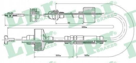 Трос зчеплення Volkswagen Golf, Vento LPR c0309C