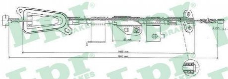 Купить Трос ручного тормоза Nissan Almera LPR c0482B (фото1) подбор по VIN коду, цена 950 грн.