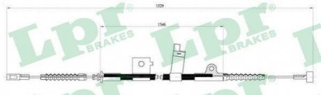 Трос ручного тормоза LPR c0495B