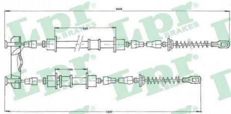 Трос ручного тормоза Opel Kadett, Astra LPR c0572B