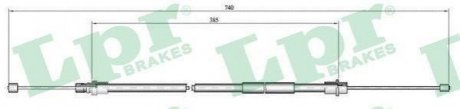 Трос ручного тормоза LPR c0649B