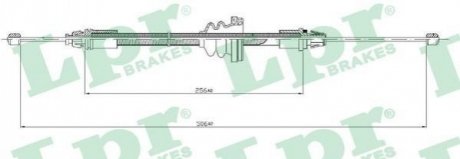 Трос ручного тормоза LPR c0746B