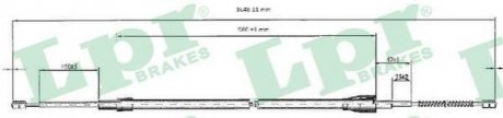 Купити Трос ручного гальма Skoda Octavia LPR c0812B (фото1) підбір по VIN коду, ціна 417 грн.