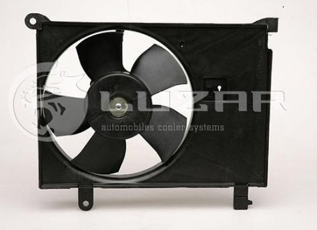 Вентилятор охлаждения радиатора Ланос 1,5-1,6 (б/с конд)/Сенс 1,3 (с конд) (с кожухом) Daewoo Lanos LUZAR lfc 0580