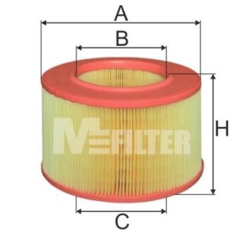 Фільтр повітряний RENAULT Megane 1.9D, 2.0i 95-, R19 i, D, R21 1.7 Renault 19, 21, Megane, Laguna M-FILTER a277