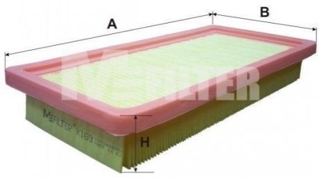 Фильтр воздушный Corolla/Rav 4 1.6-2.0 -05 Toyota Corolla, Carina, Camry, Celica, Rav-4, Lexus ES, Toyota Avensis M-FILTER k 169