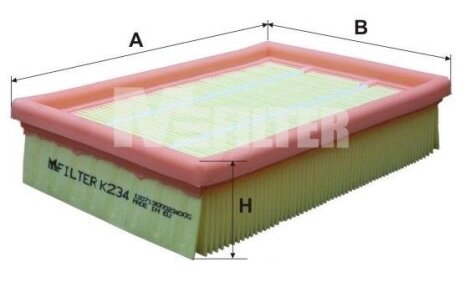 Фільтр повітряний M-FILTER k234