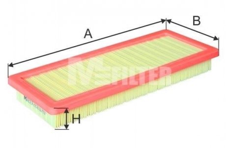 Купить Фильтр воздушный Citroen C4/Peugeot 207/308 1.6 16V/THP 08- M-FILTER k 7031 (фото1) подбор по VIN коду, цена 294 грн.