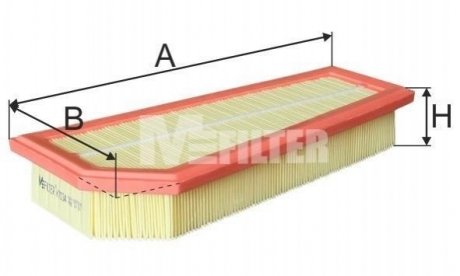 Фільтр повітряний C/E 180/200/250 CGI W204/212 09- M-FILTER k 7034