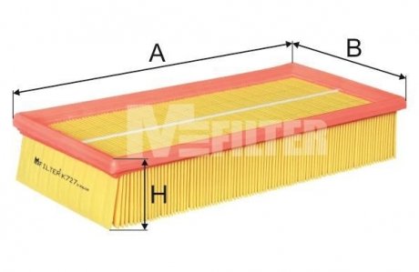 Купити Фільтр повітряний SAAB 9-3 M-FILTER k727 (фото1) підбір по VIN коду, ціна 430 грн.