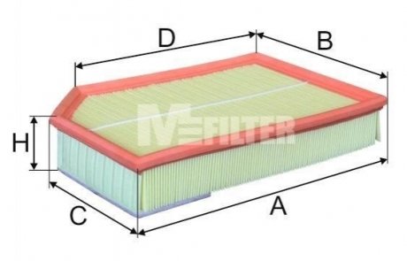 Фильтр воздушный Volvo XC90 02-14 Volvo XC90 M-FILTER k 738