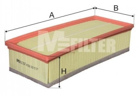 Фильтр воздушный Citroen C5/Peugeot 407 2.0 HDi 06- Peugeot 607, 407, Citroen C5, C6 M-FILTER k 760