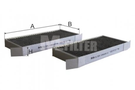 Фильтр салона угольный M-FILTER k9043C2