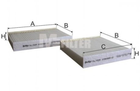 Фильтр салона Citroen C3 10-/Peugeot 207 06-/208 12- M-FILTER k 9058-2