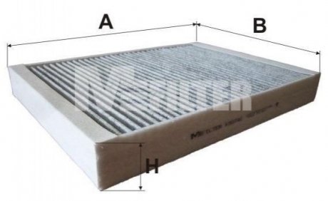 Фільтр салону Citroen C5/C6/Peug 407 08- (вугільний) M-FILTER k 9074C