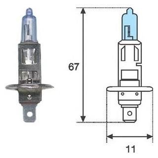 H1 12V 55W BLUE LIGHT Автомобильная лампа (4000k) MAGNETI MARELLI 002601100000