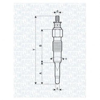 СВЕЧКА РАЗЖАРЕНИЯ Fiat Ducato, Citroen Jumper, Peugeot Boxer, Renault Master MAGNETI MARELLI 062900040304