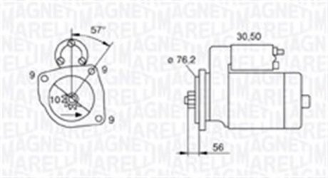 Стартер VW T4/Seat Ibiza II 1.9D-2.5D 90-03 (12V/1.8kw) (z=10) Volkswagen Transporter, Seat Ibiza MAGNETI MARELLI 063720801010