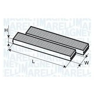 VW Фільтр салону (2шт.) AUDI A6 MAGNETI MARELLI 350203062610