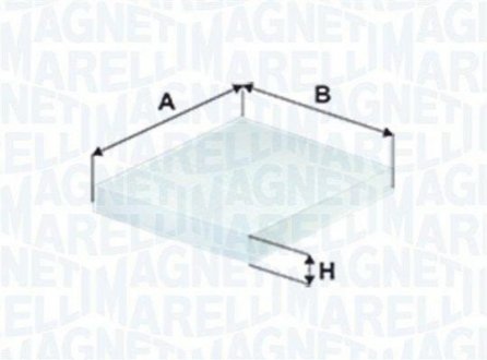 Фільтр салону BMW X3 F25 11- MAGNETI MARELLI 350203066350