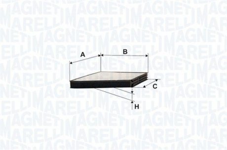 DB фильтр салона (уголь) A/B Class,W176/246 12- MAGNETI MARELLI 350208065570