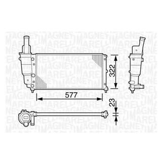 Радіатор FIAT PUNTO 55 1.1/60 1.2/75 1.2 MPI/85 1.2 16V 05/97 -/ [] Fiat Punto MAGNETI MARELLI 350213114000