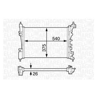 Радиатор FIAT QUBO 1.4 [] MAGNETI MARELLI 350213130100