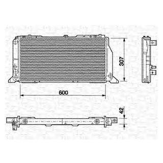 Радиатор AUDI 80 D/TD [] Audi 80 MAGNETI MARELLI 350213406000