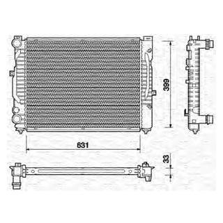 Радиатор AUDI A4 1.6-1.8 20V-1.9 DI/TDI [] MAGNETI MARELLI 350213712000