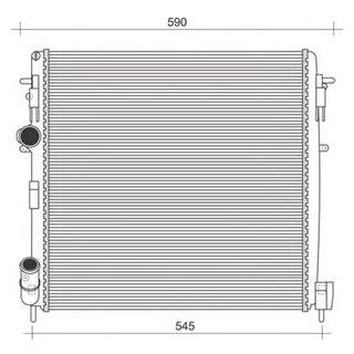 Радіатор RENAULT KANGOO 1.6-1.9 DCI [] Renault Kangoo, Nissan Kubistar MAGNETI MARELLI 350213995000