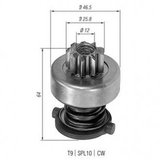 Купити Бендікс (z=9) OPEL 1,6D/1,7D VW Passat 1,6D AUDI 1,6D [] MAGNETI MARELLI 940113020122 (фото1) підбір по VIN коду, ціна 426 грн.