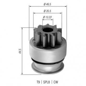 Бендікс (z=9) Opel Movano,Renault Master 2.5/2.8 DTi MAGNETI MARELLI 940113020369