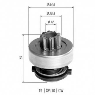 Бендикс (z=9) AUDI 80, 90 1,6D/1,9D [] MAGNETI MARELLI 940113020372