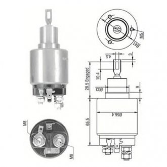 Втягуюче реле стартера AUDI 2,0-4,2: 80/100/A4/6/8 VW Passat 1,6/1,8 [] MAGNETI MARELLI 940113050270