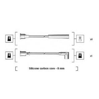 Комплект ізольованих проводів для свічок запалення MAGNETI MARELLI 941185050766